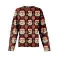 thumbnail image 5 of Women'S Christmas Sweater Cute Fun Christmas Sweater Fall And Winter Long Sleeve Knitted Sweater for Fall and Winter, Festive and Cozy, Great as Christmas Sweaters for Women ,Deep Red,L, 5 of 7