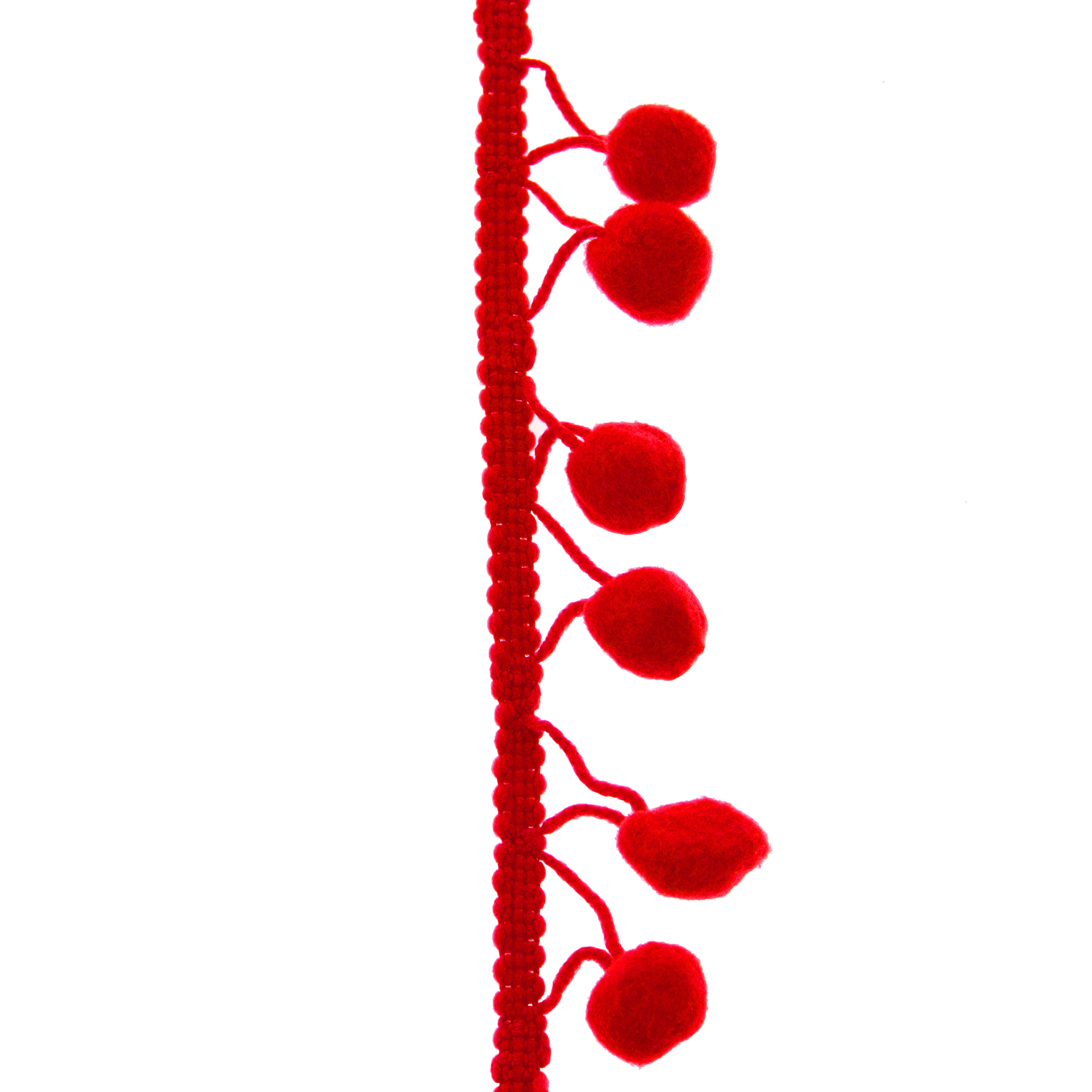 Red and Green Pom Pom Fringes for Garments at Rs 9/piece in