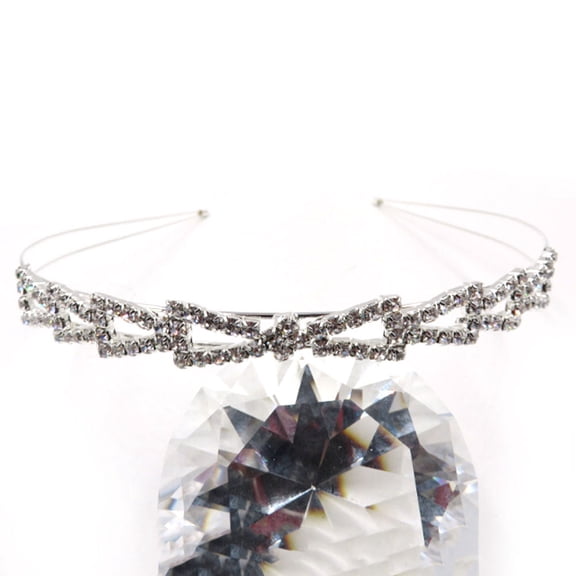 OUNONA 4pcs Rhinestone Wedding Headpiece Silver Hair Decoration for Women at Evening Events