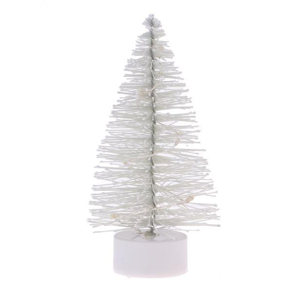 Árbol de Navidad de casa de muñecas,Árbol de Navidad en miniatura,Árbol de Navidad con luz LED,Adornos de casa de muñecas,Decoración navideña perfke Árbol de Navidad de casa de muñecas