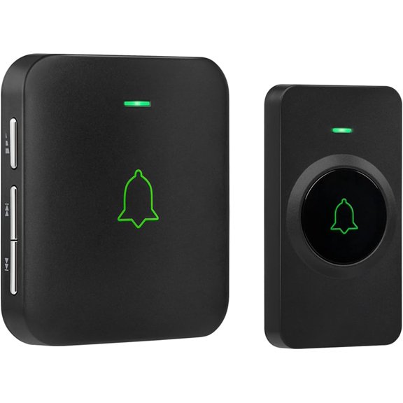 Wireless doorbell, mini CB-11 waterproof doorbell chime operates at 1000 feet and has 52 melodies