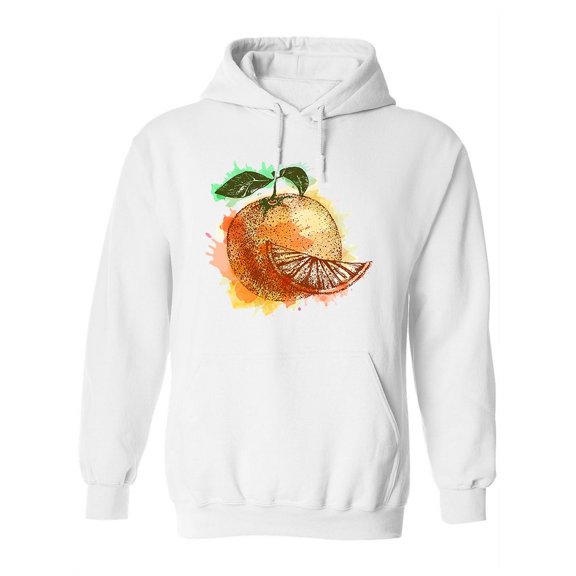 Fresh Orange Watercolor Hoodie Women -Image by Shutterstock, Female Small