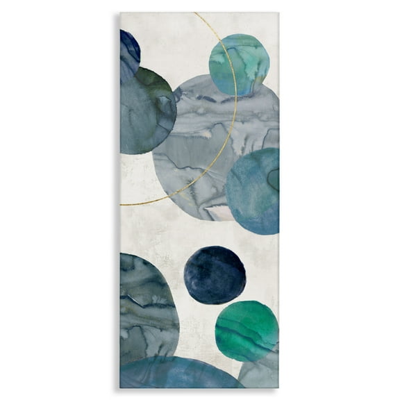 Stupell Industries Pale Cool Tones Circles Canvas Wall Art design by Jacob Q, 24 x 10