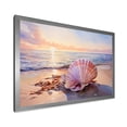 thumbnail image 2 of Designart "Coastal Treasures Sunset Seashell Collection II" Coastal Framed Wall Art Decor - Coastal Blue Coastal Beach Bedroom Framed Canvas Wall Art, 2 of 6