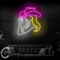 thumbnail image 2 of C-CRAFT Sexy Cowgirl Neon Led Light Up 30 inch for Western Cowgirl Bar Bedroom Wall Decor, 2 of 5