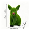 thumbnail image 3 of Ornement de Jardin en Résine Cochon Floqué Figurine d'Animal Mignonne Extérieur Résistant aux Intempéries Déco de Cour Pièce de Collection d'Exposition pour Jardin Patio Balcon Ferme Maison Entrée Aménagement Paysager Décoration Utilisation, 3 of 9