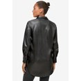 thumbnail image 2 of Ellos Women's Faux Leather Button Front Tunic, 2 of 3