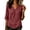 Summer Tops for Women Wine, variant on Womens Cotton Linen Summer Tops, 3/4 Sleeve Shirts for Women Casual Lightweight V Neck Dressy Blouses with Oblique Buttons Mothers Gifts