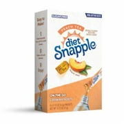 Snapple Peach Tea, On the Go Packs, Powdered Drink Mix Packets, 0.12 oz, 6 count Packets, Zero Sugar
