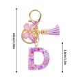 thumbnail image 3 of Kchsji Initial Letter Keychains for Women Personalized Tassel Keychain for Car Wallet Backpack Bag Custom Resin Name Keychain Accessory for Birthday Christmas Valentine's Day Easter Gifts, 3 of 4