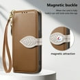 thumbnail image 5 of Dteck Zipper Wallet Case for Google Pixel 10 Pro XL,Magnetic Leather Card Slots Wallet Case with Shoulder Strap/Wrist Strap Shockproof Kickstand Cover,Brown, 5 of 7