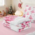 thumbnail image 5 of Erosebridal Christmas Tree Holiday Full Comforter Set with Fitted Sheet 2 Pillowcases, Purple Gold, 5 of 7