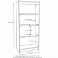 thumbnail image 4 of CorLiving Hawthorn 4-Tier Engineered Wood Adult Bookcase with 3 Adjustable Shelves, 4 of 4