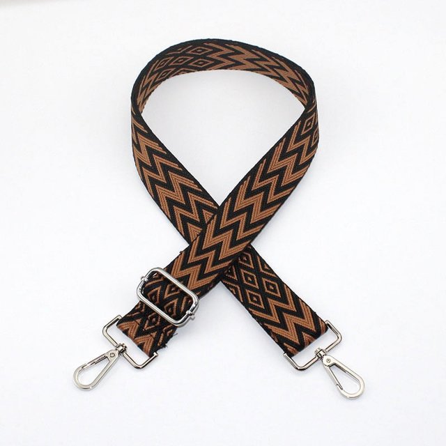 Correa de bolso extendida de jacquard bordada Correa de bolso de estilo étnico ajustable de repuesto Accesorios Correa de hombro cruzada de un solo hombro para bolso de mujer