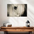 thumbnail image 2 of Elephant Stock White Horse Eye Wall Art - Horizontal Multi Panel Canvas - Living Room Wall Decor - Animal Multi Panel - Beige And Gray Decor - 23" x 14", 2 of 4