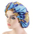 thumbnail image 2 of Koszal Night Sleep Hat Printed Soft Polyester Double-layer women Cap for Home, 2 of 7