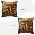 thumbnail image 3 of Haiem Vintage Cloud Mushroom Print Velvet Soft Solid Decorative Square Throw Pillow Covers Set with Elegant Piping Christmas Cushion Case for Sofa Bedroom Car-16"x16", 3 of 8