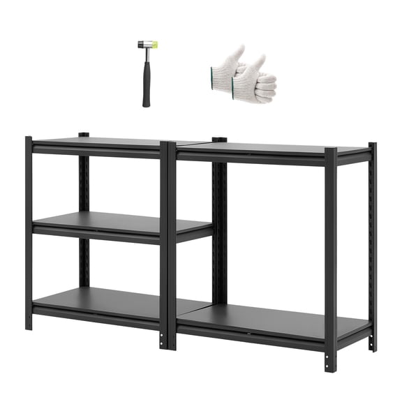 KFFKFF 5-Tier Adjustable Storage Shelves, 2000 lbs Capacity, Heavy-Duty Metal Utility Rack for Garage, Warehouse, Basement, or Kitchen, 31.5" W x 17.99" D x 72.05" H