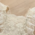 thumbnail image 4 of IBTOM CASTLE Baby Girls Lace Bodysuit Boho Clothes 1st Birthday Cake Smash Outfit Newborn Photography Outfits Summer Sunsuit 0-3 Months Apricot Lace, 4 of 8