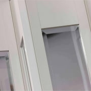 Homestyle Capri PVC Accordion Folding Door Fits 36wide x 80high White with Clear PVC Inserts