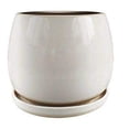 thumbnail image 1 of Brooks Artisan Planter, Cream White Glazed Ceramic, 8-In.2, 1 of 2