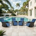 thumbnail image 2 of Bellefurn Outdoor Swivel Recliner Chairs Set of 6,Patio Wicker Recliner Chairs Outdoor Lounge Chairs with Thickness Cushions,Adjustable Angle,Reclining Lounge Chair for Outdoor,Pool,Garden, 2 of 13