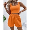 thumbnail image 6 of Aellinatey Ribbed Tank Top And Shorts Set Two Piece Outfits For Women Sexy Shorts Set, 6 of 16