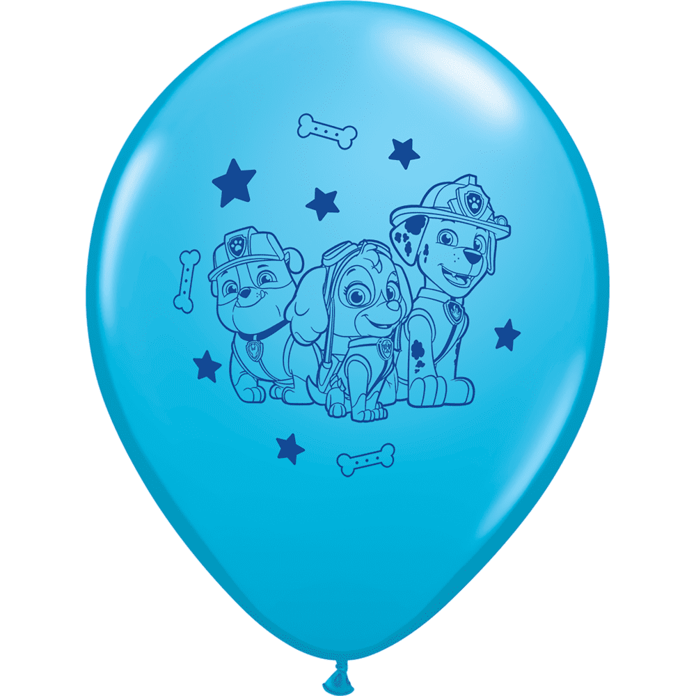 (4 pack) Nickelodeon 6 Count 12" Paw Patrol Balloons in Red, Blue, and Yellow for all Occasions and Ages