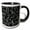 Black/White, variant on 3drose, Pretty Image of Silver and Black Fancy Paisley Pattern, 11oz Two-tone Green Mug