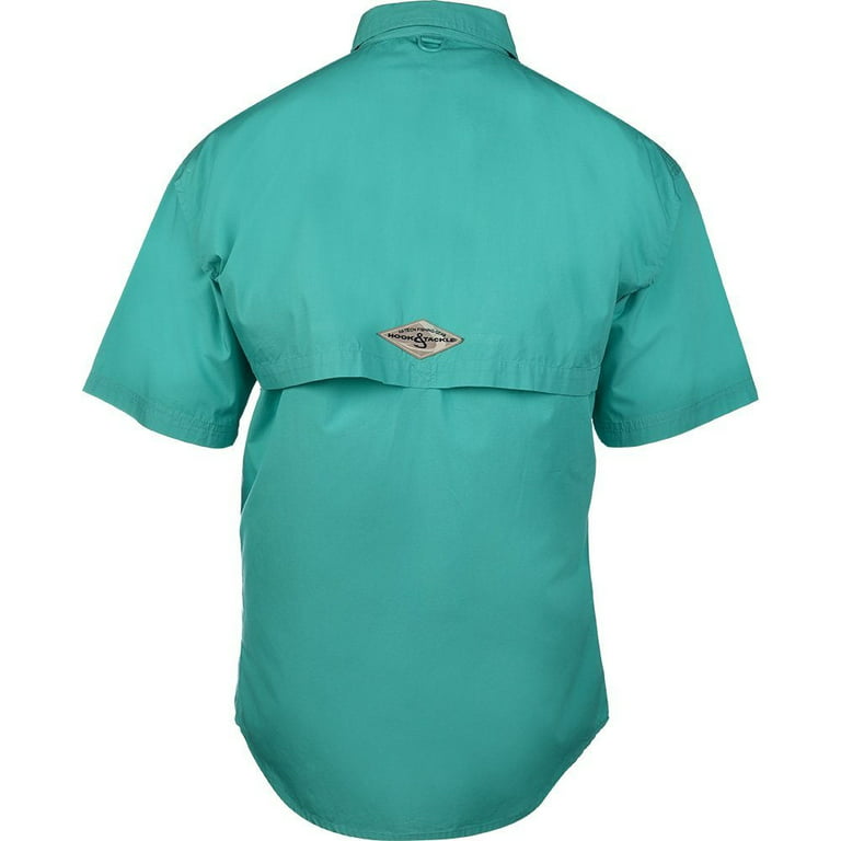 Hook & Tackle Gulfstream Short Sleeve Shirt - CO - Aqua 1013S L 