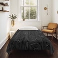 thumbnail image 4 of Black Abstract, Tapestry for Bedroom Wall Hanging Tapestry, Modern Geometric Minimalist Stripes Ceiling Backdrop Tapestries Poster Blanket Wall Decor for Teens Room Living Room Dorm 55" x 73", 4 of 8