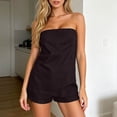 thumbnail image 2 of BOOMNY Womens Two Piece Shorts Set Solid Off Shoulder Tops Shorts Outfits Summer Casual Matching Sets, 2 of 6