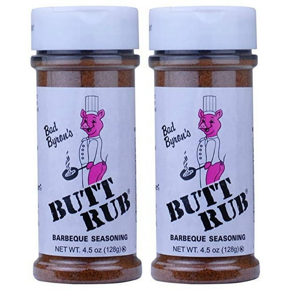 Bad Byrons Butt Rub Barbecue Seasoning 4.5 Ounce - Pack 2