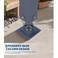 thumbnail image 4 of Historyli Pérgola de aluminio de 3 x 3 m, toldo retráctil impermeable con cortinas laterales de malla para patio, color azul, 4 of 8