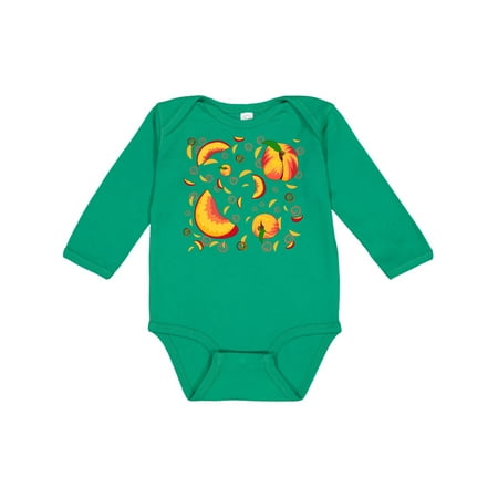 

Inktastic Peach Fruit Party Gift Baby Boy or Baby Girl Long Sleeve Bodysuit
