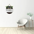 thumbnail image 5 of Eveokoki 11" Welcome Home Sign for Front Door Farmhouse Porch ,Rustic Round Wooden Hanging Signs for Housewarming gift Christmas Festival Decoration Wall Decor Outdoor Indoor, 5 of 5