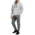 thumbnail image 5 of Aofany Mens Tracksuit 2 Piece Set, Hooded Sweatshirt Running Jogging Pants Suits, Winter Outdoor Sports Casual Outfits, 5 of 6