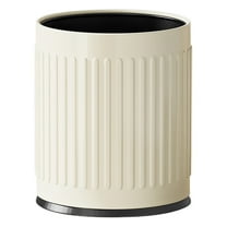HOMEMAXS Trashcan Outdoor Metal Trash Can Office 26.00X22.00X22.00CM White