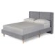 thumbnail image 4 of Cama Matrimonial Makora Mavi Gris Claro Tapizada en Tela Tipo Velvet (No Incluye Colchón), 4 of 8