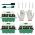thumbnail image 1 of Plastic Seedling Box, Durable Plant Nursery Box 12 Hole Seed Starter Kit,Plant Propagator Tray Set, 1 of 8