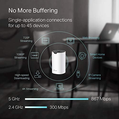 Tp-Link Deco Whole Home Mesh WiFi System (Deco S4) - Cobertura de hasta 2,000 pies cuadrados, reemplazo del enrutador / extensor WiFi, puertos Gigabit, paquete de 1 paquete