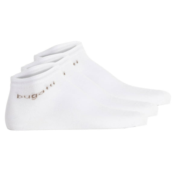 bugatti calcetines zapatillas hombre pack de 3 - Calcetines Algodón Suave Uni Basic Blanco 43-46