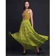 thumbnail image 4 of Phagun Women Indian Clothing Long Casual Olive Green Skirt&nbsp;Maxi&nbsp;Summer Wear-24, 4 of 6