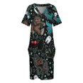 thumbnail image 4 of Vestido negro de bolsillo suelto Cryptids Night, vestido de fiesta de lujo para mujer, vestido elegante de lujo para mujer, vestidos largos para mujer, 4 of 7