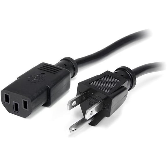 StarTech.com 10ft (3m) Computer Power Cord, NEMA 5-15P to C13, 10A 125V, 18AWG, 10 Pack, Black Replacement AC Power Cord, Printer Power Cord, Monitor/PC Power Supply Cable - UL Listed