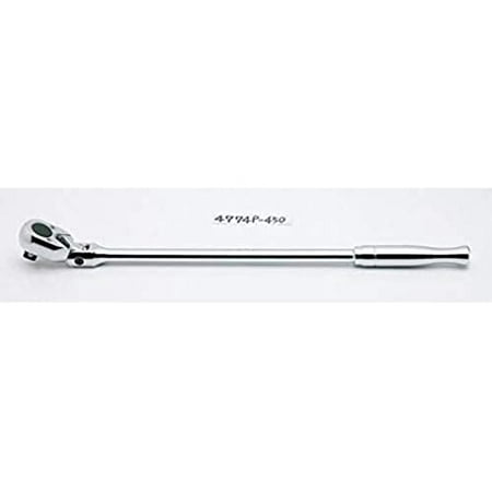 

Koken 1/2 (12.7mm) SQ. Swing Relong Ratchet Handle (Polish Grip) Total Length 450mm 4774P-450