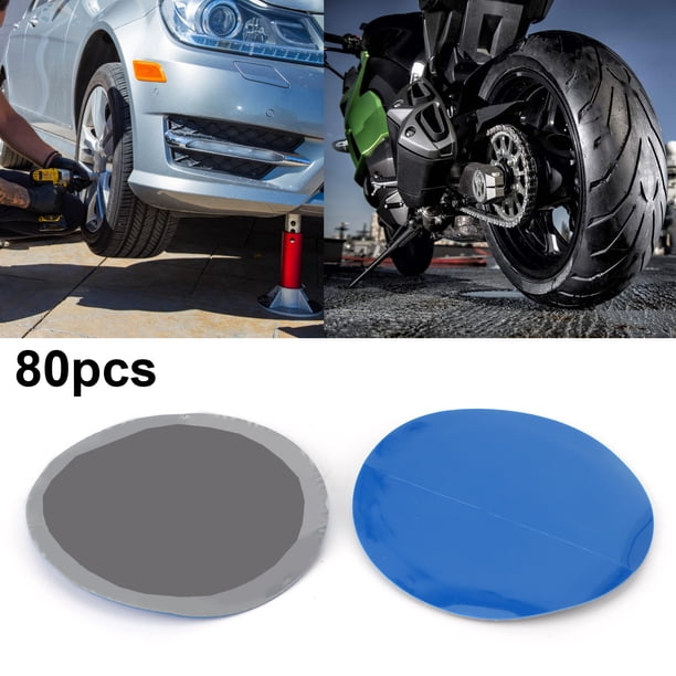 Punción 80 Piezas Universal Neumático Parche Reparación De Pinchazos Herramienta De Goma 58 Mm De Diámetro Para Motocicleta Automática