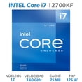 thumbnail image 2 of Procesador Intel Core i7-12700KF Doceava Generación 3.60 GHz, 2 of 6