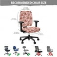 thumbnail image 5 of SCRAWLGOD Sloth Strawberry Heart Office Chair Covers with Arm Rest Slipcovers Easy to Install Rotating Chair Cover Scratch Resistant Swivel Chair Protector, Set of 4, 5 of 7