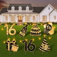 thumbnail image 1 of Sweet 16 Yard Signs ComboJoy - Luces LED doradas (7 unidades), 1 of 7